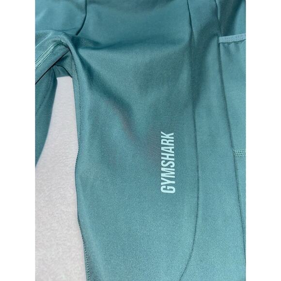Gymshark Leggings Adjustable Waist Band Teal mesh ankle women's Size S - Picture 6 of 10